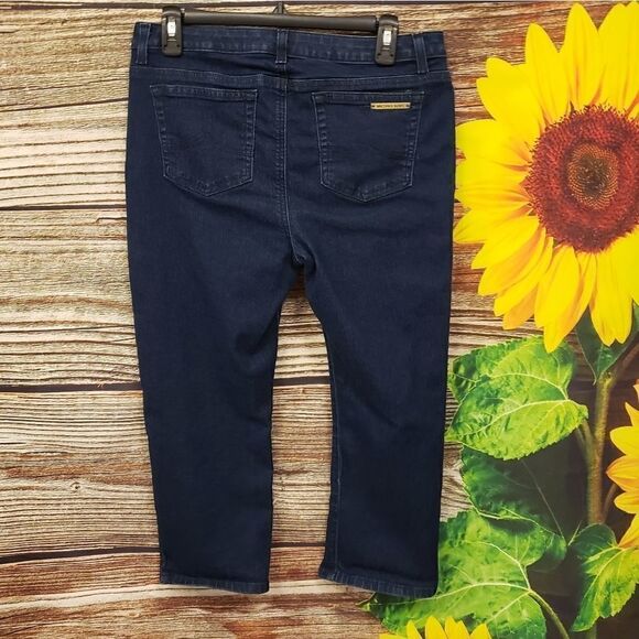 Michael kors skinny dark wash capris size 10 - Picture 2 of 6